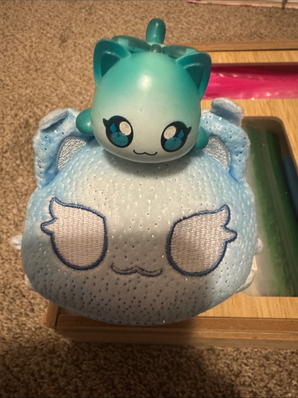 aphmau Blue Cute Cat Plush Duo - Light & Teal aphmau